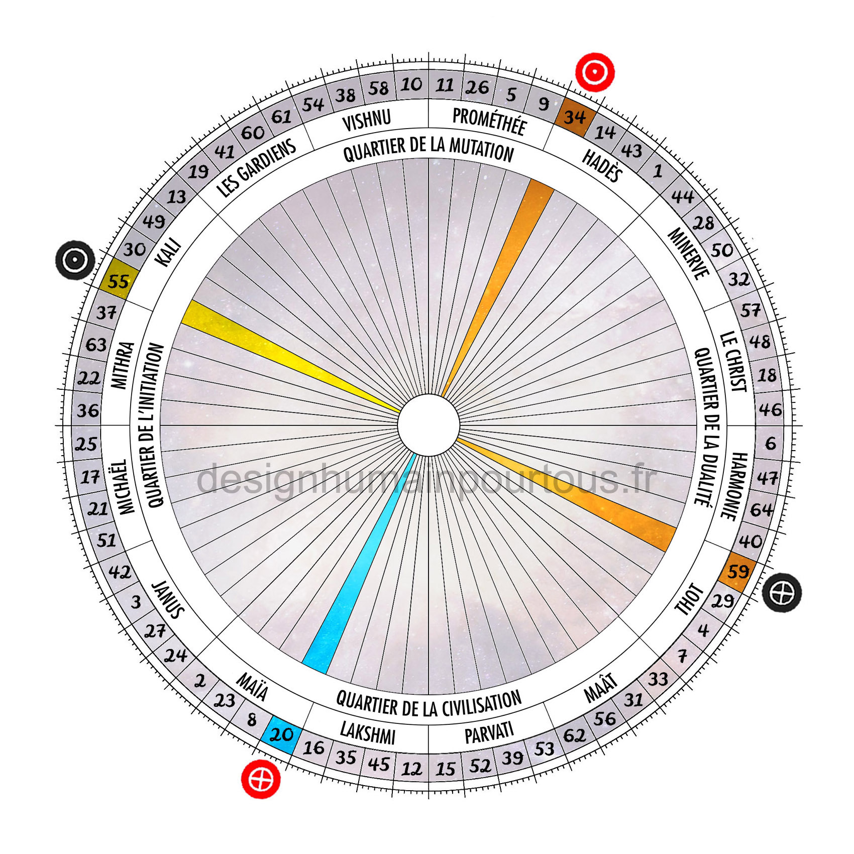 Croix de l'angle droit du phoenix dormant (55/59 | 34/20)