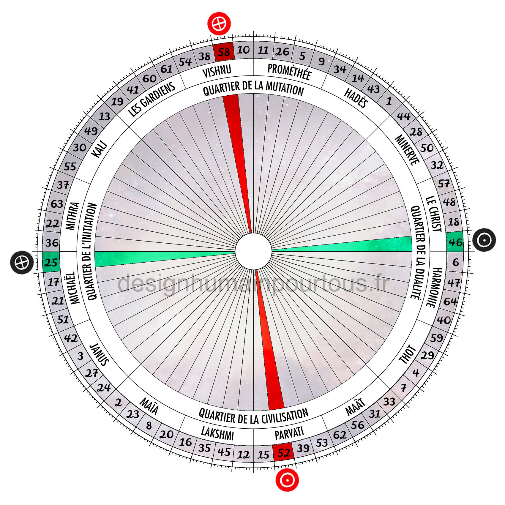 Croix de l'angle ouvert de la guérison (46/25 | 52/58)